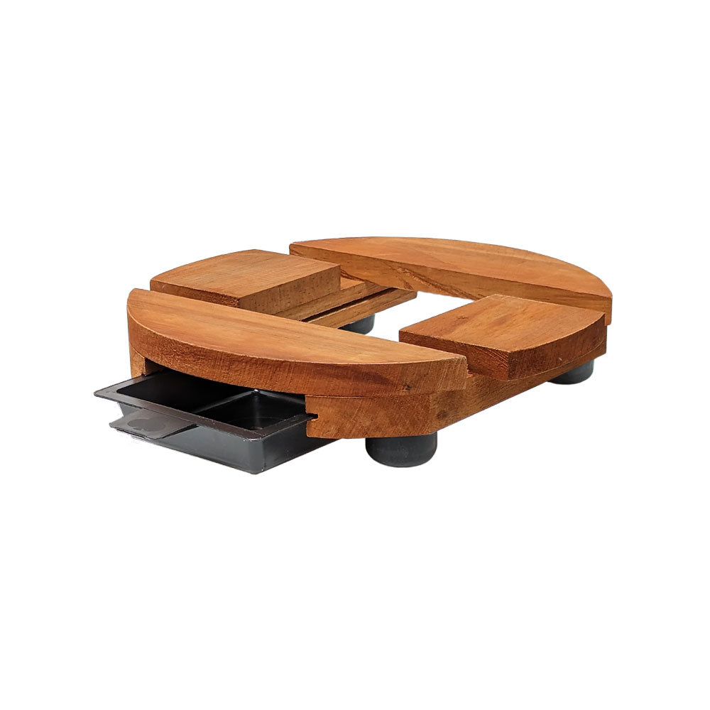 Base Madera 32 cm con Bandeja Fijo