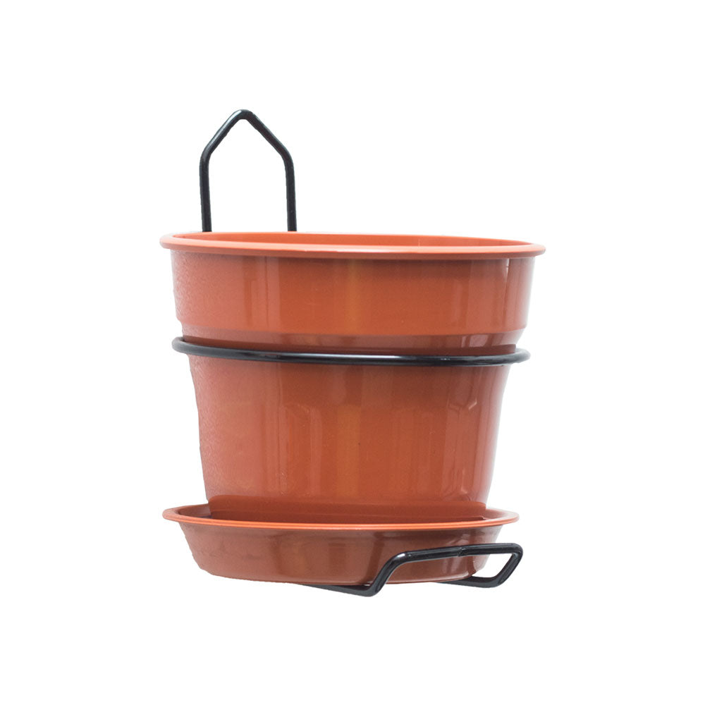 Soporte de pared con matera 15 cm terracota – Plantho.co