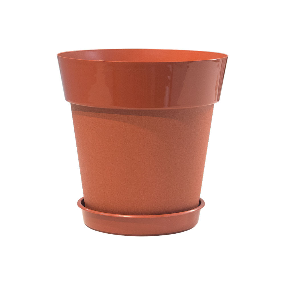 Matera plástica Gaia 22 cm terracota – Plantho.co