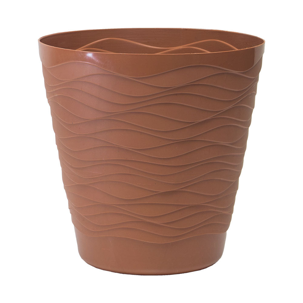 Matera plástica ondulada 28 cm terracota – Plantho.co
