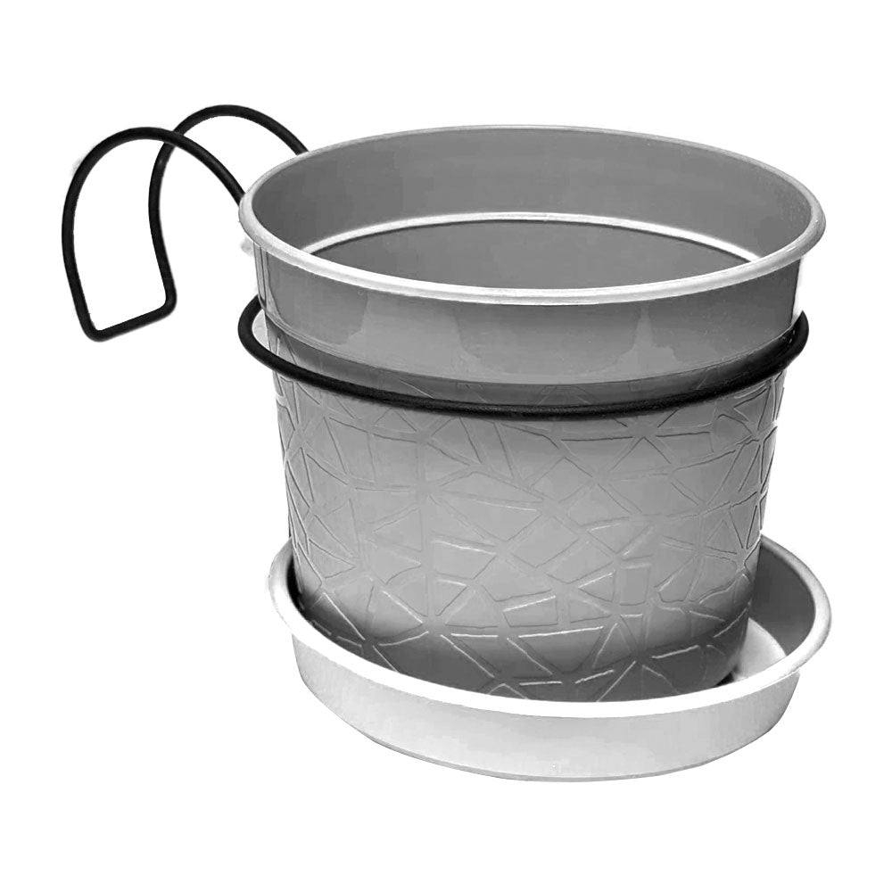 Soporte de balcón con matera 17 cm blanco – Plantho.co