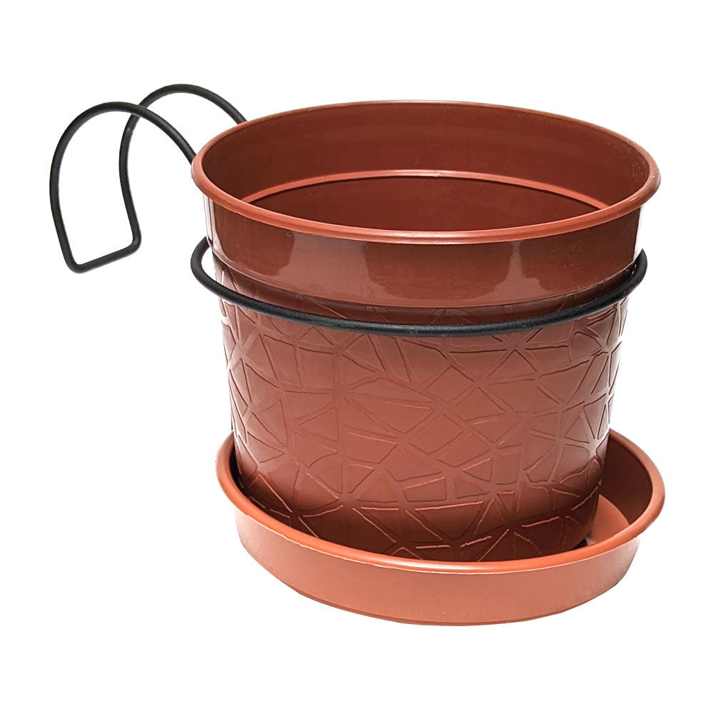 Soporte de balcón con matera 17 cm terracota – Plantho.co
