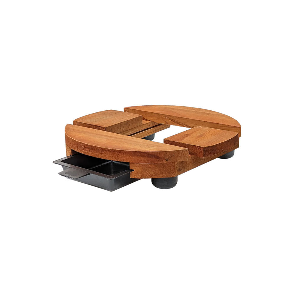Base Madera 27 cm con Bandeja Fijo