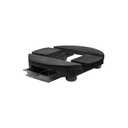 Base de madera fija 27 cm negro – Plantho.co