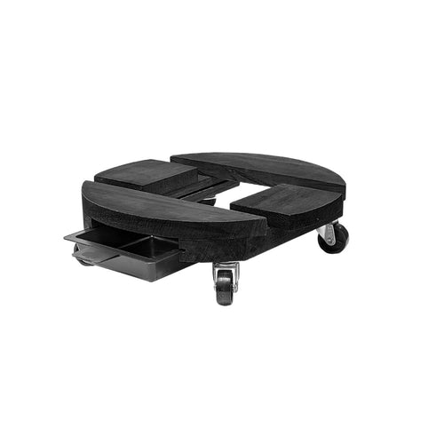 Base de madera con ruedas 27 cm negro – Plantho.co