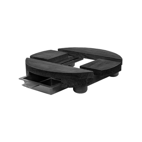 Base de madera fija 32 cm negro – Plantho.co