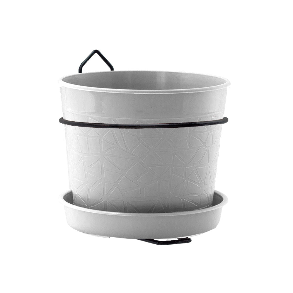 Soporte de pared con matera 17 cm blanco – Plantho.co