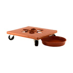 Base cuadrada plástica con ruedas 27 cm terracota – Plantho.co