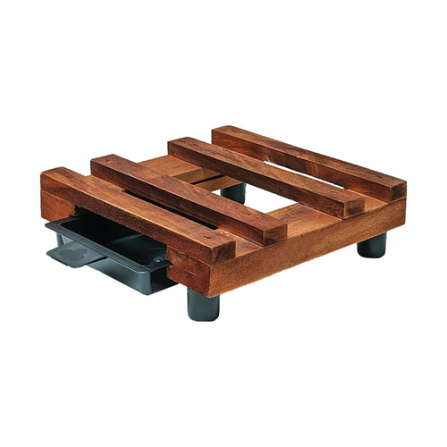 Base de madera rejilla fija 24 cm natural – Plantho.co