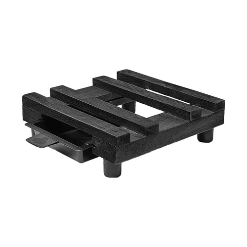 Base de madera rejilla fija 24 cm negro – Plantho.co