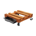 Base de madera rejilla con ruedas 29 cm natural – Plantho.co