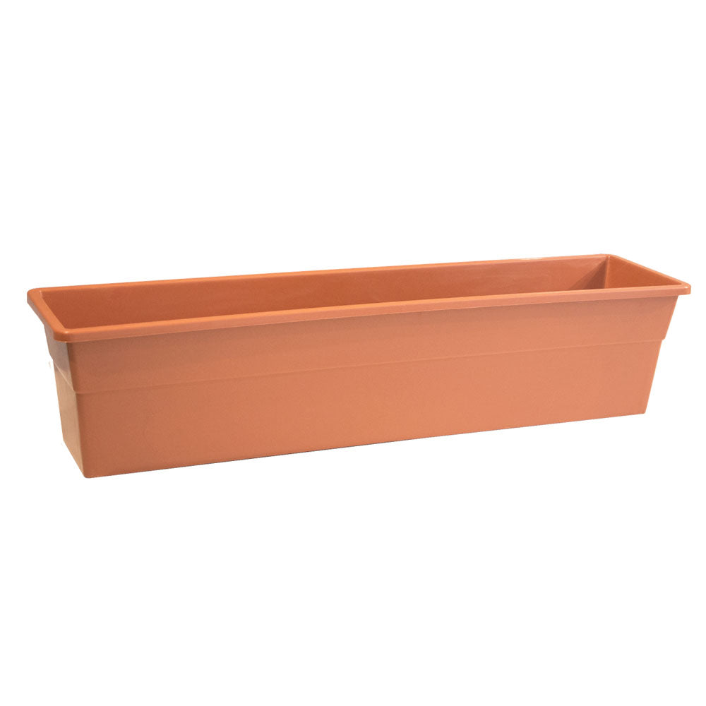 Jardinera plástica 80 cm terracota – Plantho.co