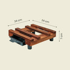 Medidas base de madera rejilla fija 24 cm – Plantho.co